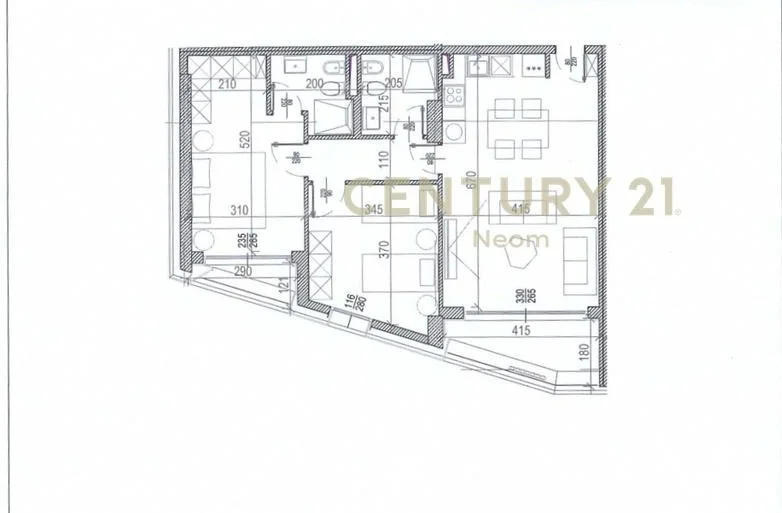 Tirane, shes apartament 2+1+2 , 103 m² 195.415 € (RIVERSIDE RESIDENCE, GLOBE)