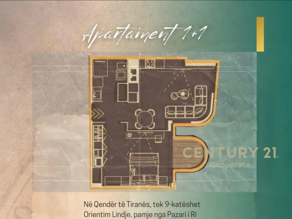 Tirane, shes apartament 1+1 , 72 m² 350.000 € (Pazari I ri)