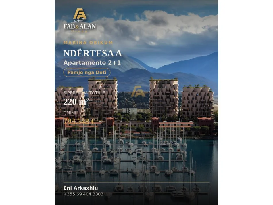 Radhime - Orikum, shitet apartament 2+1+Aneks+Ballkon , 220 m² 793.548 € (Marina Orikum)