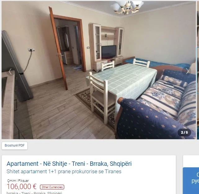 Tirane, shitet apartament 1+1 Kati 1, 71 m² 106.000 € (TE PROKURORIA E TIRANES MINE PEZA)