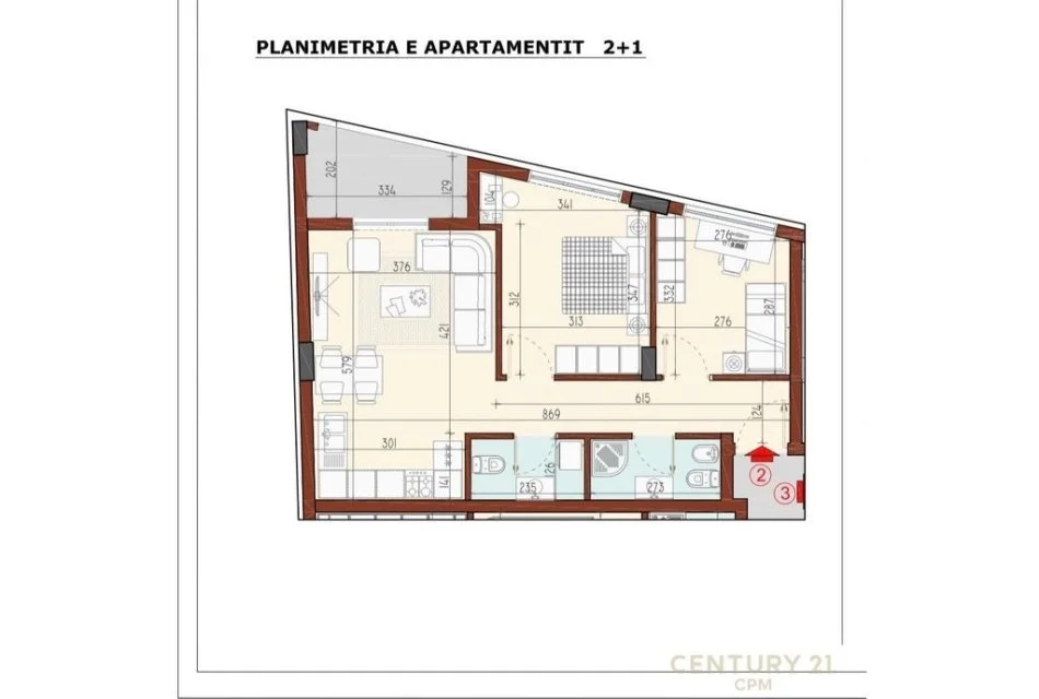 Tirane, shes apartament 2+1+2 , 78 m² 250.000 € (21-Dhjetorit)
