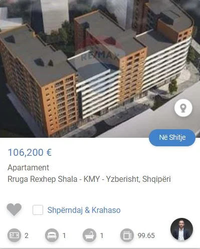 Tirane, shitet 1+1 , 99 m² 106.200 € (TE KMY)