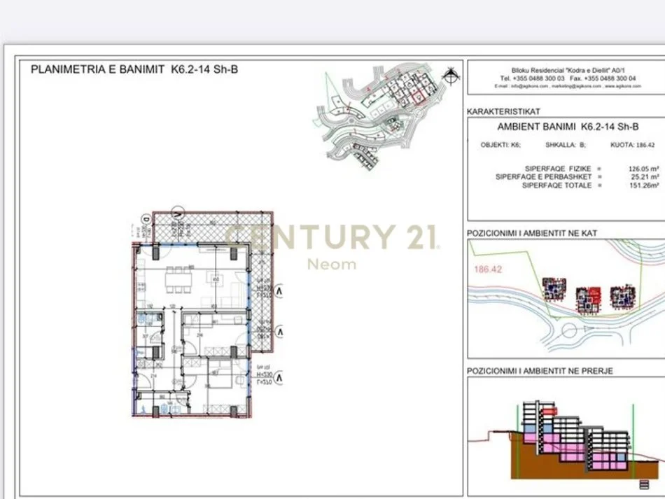 Tirane, shes apartament 2+1+2 , 151 m² 257.000 € (Kodra e Diellit)