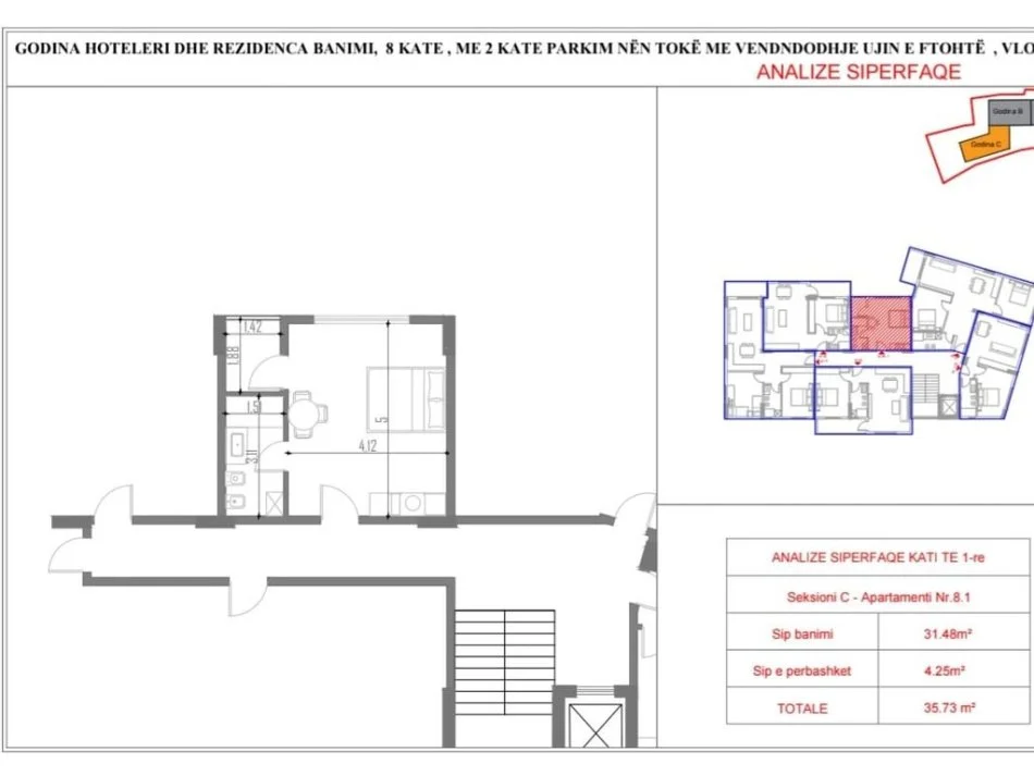 Vlore, shitet garsonier 1+1 Kati 1, 36 m² 101.000 € (UJI I FTOHTE VLORE)