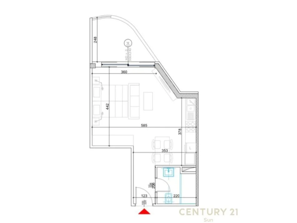 Tirane, shes garsonier , 54 m² 108.000 € (Liqeni i Thatë)