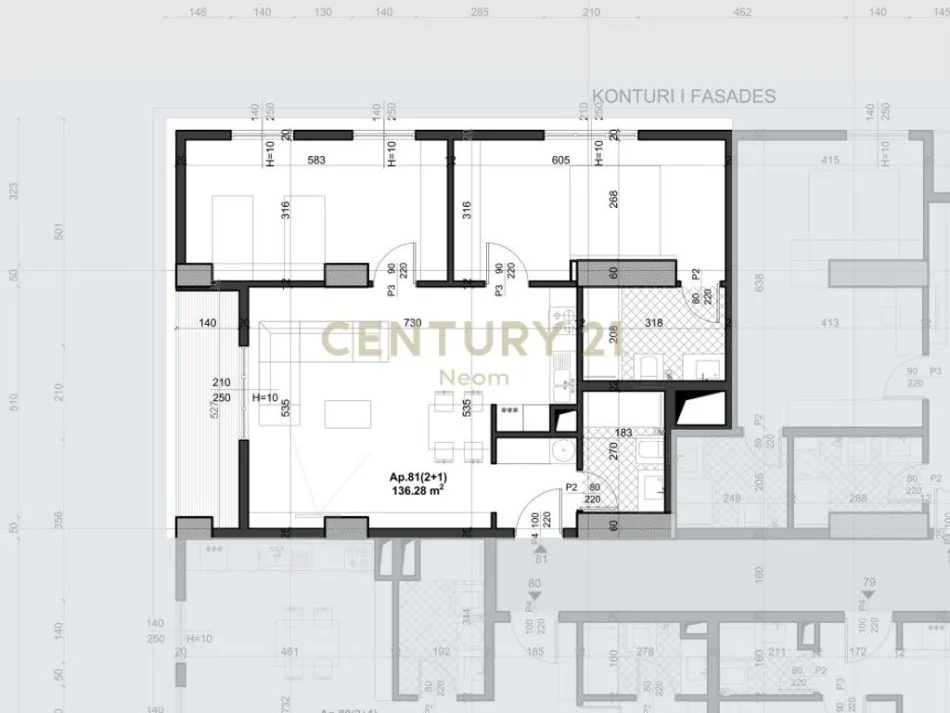 Tirane, shes apartament 2+1+2 , 136 m² 340.700 € (Zogu I Zi)