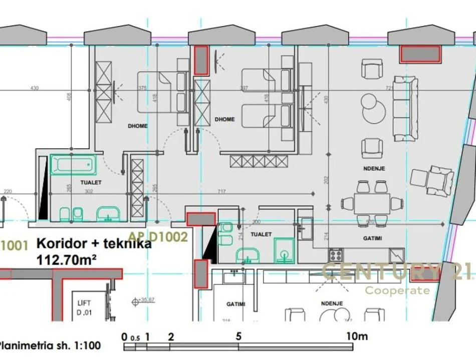 Tirane, shes apartament 2+1+2 , 179 m² 534.000 € (Ish Ekspozita)