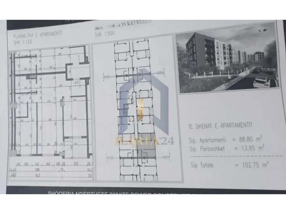 Tirane, shes apartament 2+1+Ballkon Kati 3, 103 m² 97.612 € (OKAZION! Apartament 2+1 per shitje ne "Paskuqan" Family Residence)
