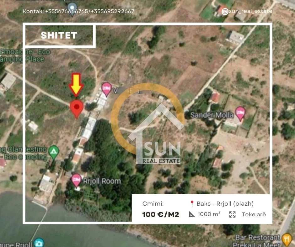 Shkoder, shitet toke ne bregdet , 1.000 m² 100.000 € (BAKS-RRJOLL)