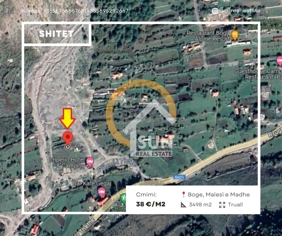 Shkoder, shitet toke , 3.498 m² (BOGE)