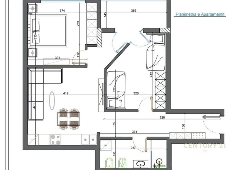Tirane, shes apartament 2+1 , 86 m² 240.000 € (Sheshi Willson)
