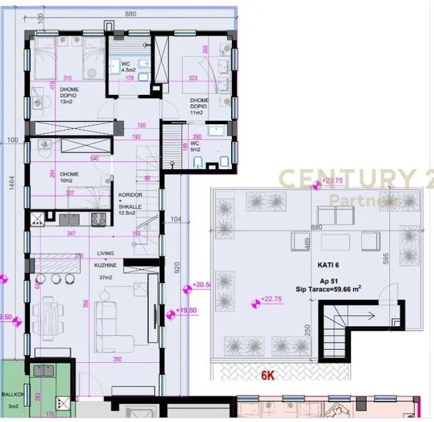 Tirane, shes apartament 3+1+2 , 222 m² 769.600 € (Ish Blloku)
