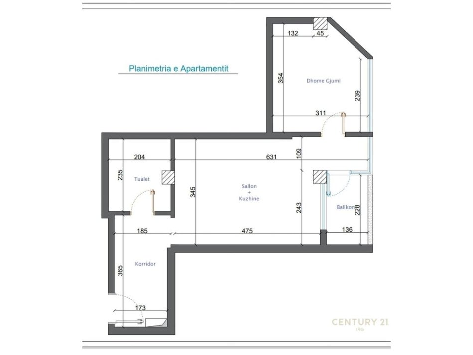 Tirane, shitet apartament 1+1+Ballkon Kati 7, 58 m² 165.000 € (Rruga e Kavajës, Pranë Qendrës së Tiranës)