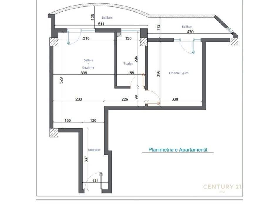 Tirane, shitet apartament 1+1+Ballkon Kati 7, 58 m² 174.000 € (Rruga e Kavajës, Pranë Qendrës së Tiranës)