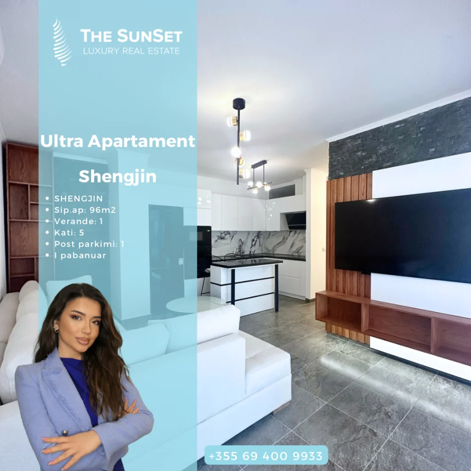 Lezhe Shengjin, shes apartament 2+1+Ballkon, Kati 5, 160,000 €