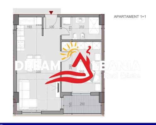 Tirane, shitet apartament 1+1 Kati 3, 63 m² 78.000 € (tek Univers City)