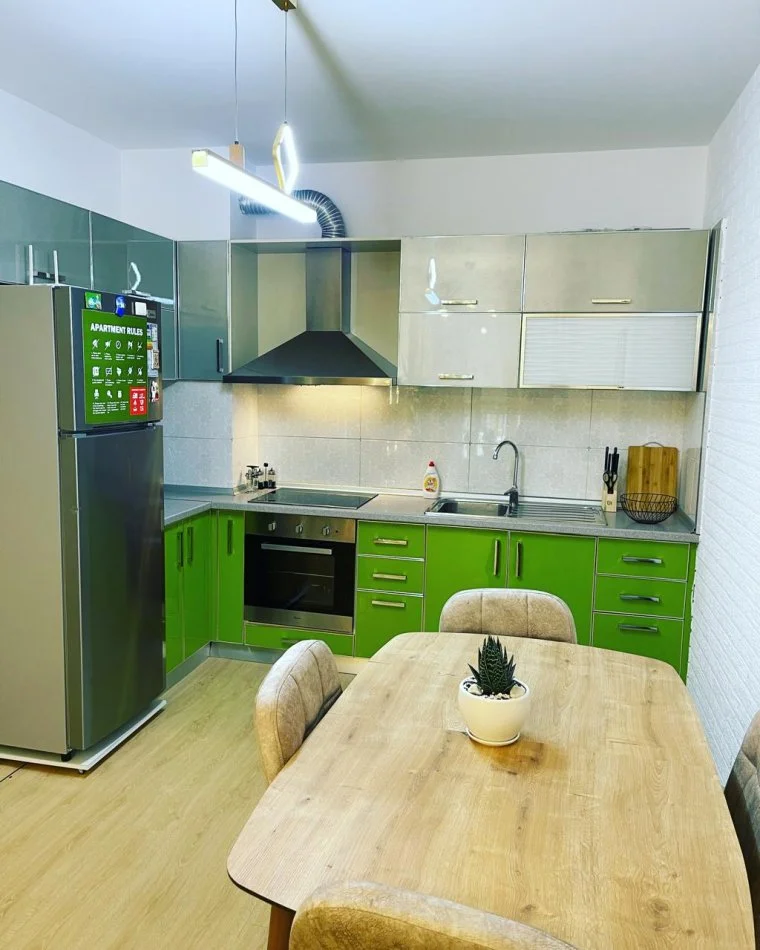 SOLD/Tirane, jap me qera apartament 1+1+Ballkon Kati 5, 65 m²  600 mi lek/Muaj (Kompleksi Magnet ,21 Dhjetori ,Rruga Ndre Mjeda,Tirane)