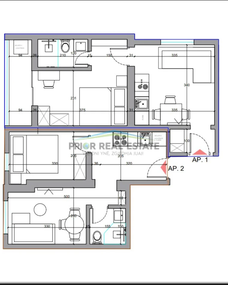 Tirane, shiten 2 apartament 1+1 Kati 4, 65 m² 200.000 € (Kryqëzimi 21 Dhjetori)