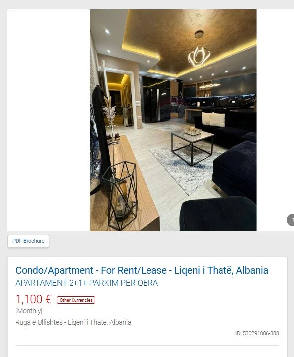 Tirane, jepet me qera 2+1 Kati 3, 97 m² 1.200 € (LIQENI THATE)