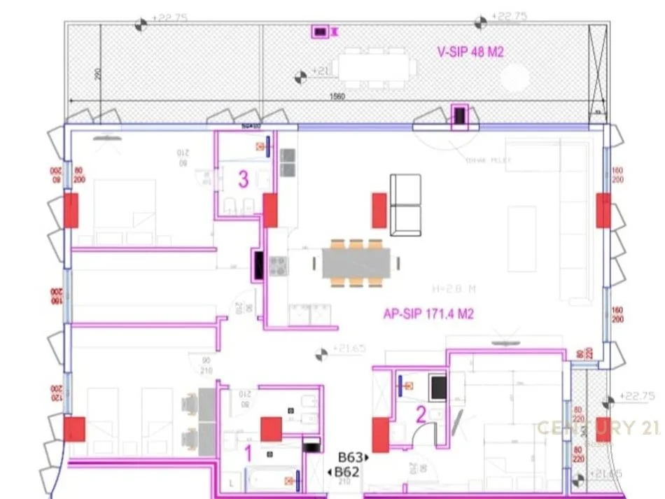 Tirane, shes apartament 3+1+3 , 247 m² 468.000 € (Zogu I Zi)