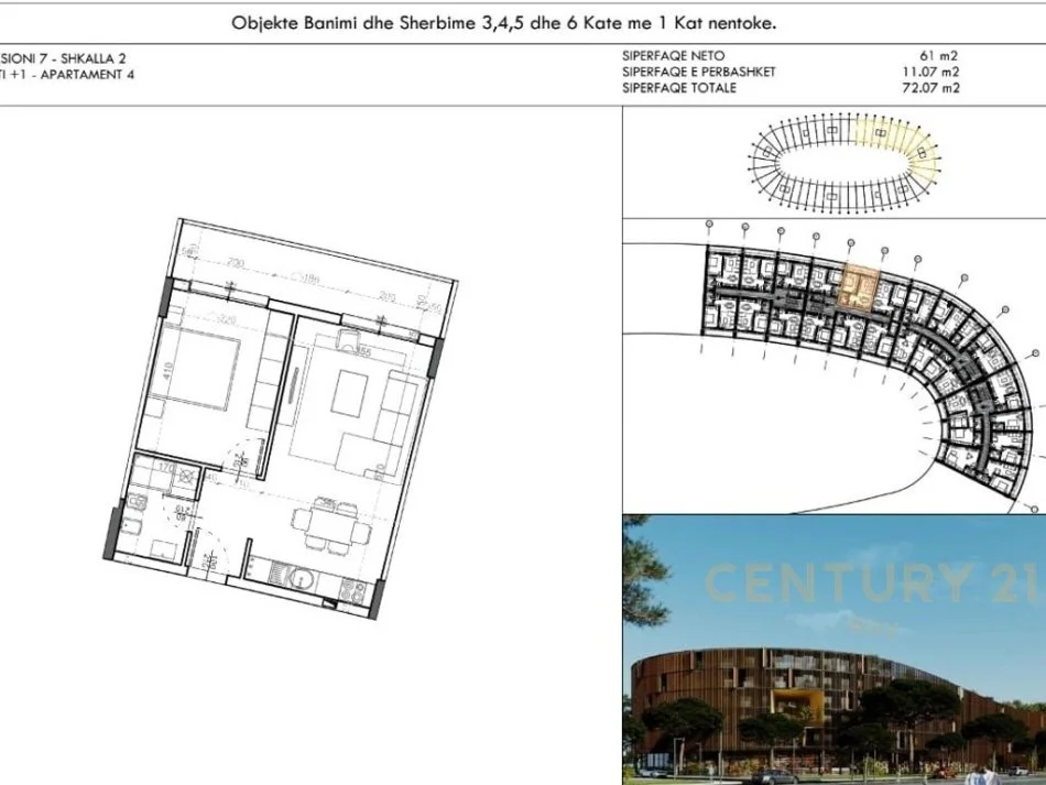 Golem, shitet apartament 1+1 , 72 m² 61.260 € (Golem Durres)