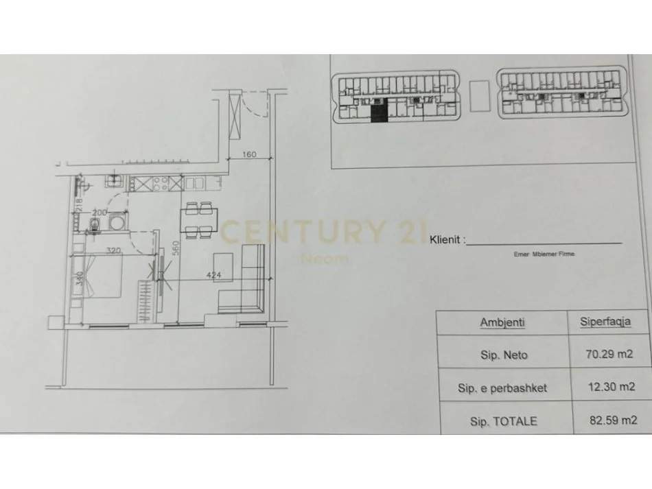 Shengjin, shitet apartament 1+1+Aneks+Ballkon Kati 3, 85 m² 86.720 € (Kune)
