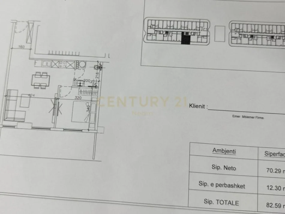 Shengjin, shitet apartament 1+1+Aneks+Ballkon Kati 3, 85 m² 86.720 € (Kune)