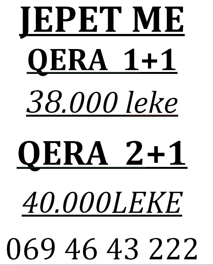 jepet me qera 1+1 , 38.000 €