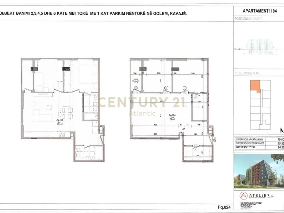 Durres, shitet apartament 2+1 Kati 1, 93 m² 95.000 € (Golem)