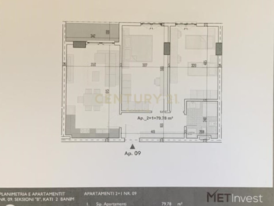 Tirane, shitet apartament 2+1+Ballkon Kati 2, 92 m² 93.000 € 