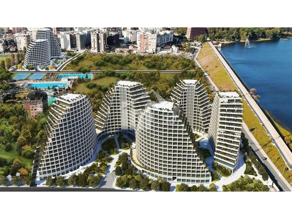 Tirane, jepet me qera apartament 2+1+Ballkon Kati 11, 131 m² 2.000 € (“LAKE VIEW” RESIDENCES, NE RRUGEN “KRISTO LUARASI”)