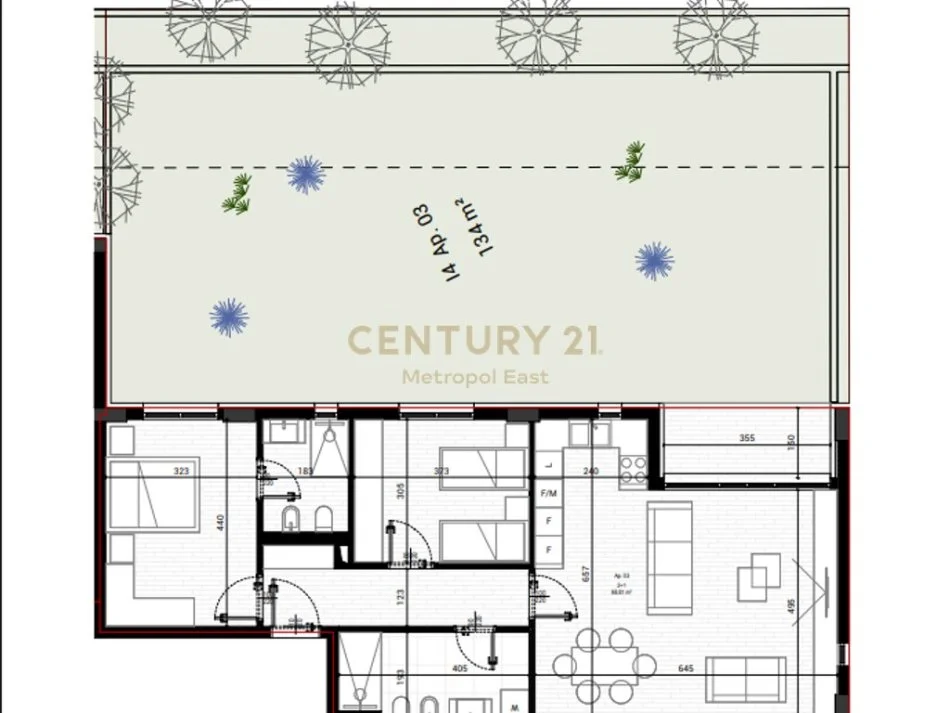 Tirane, shes apartament 2+1+2+VERANDE , 251 m² 349.000 € (Mjull-Bathore)