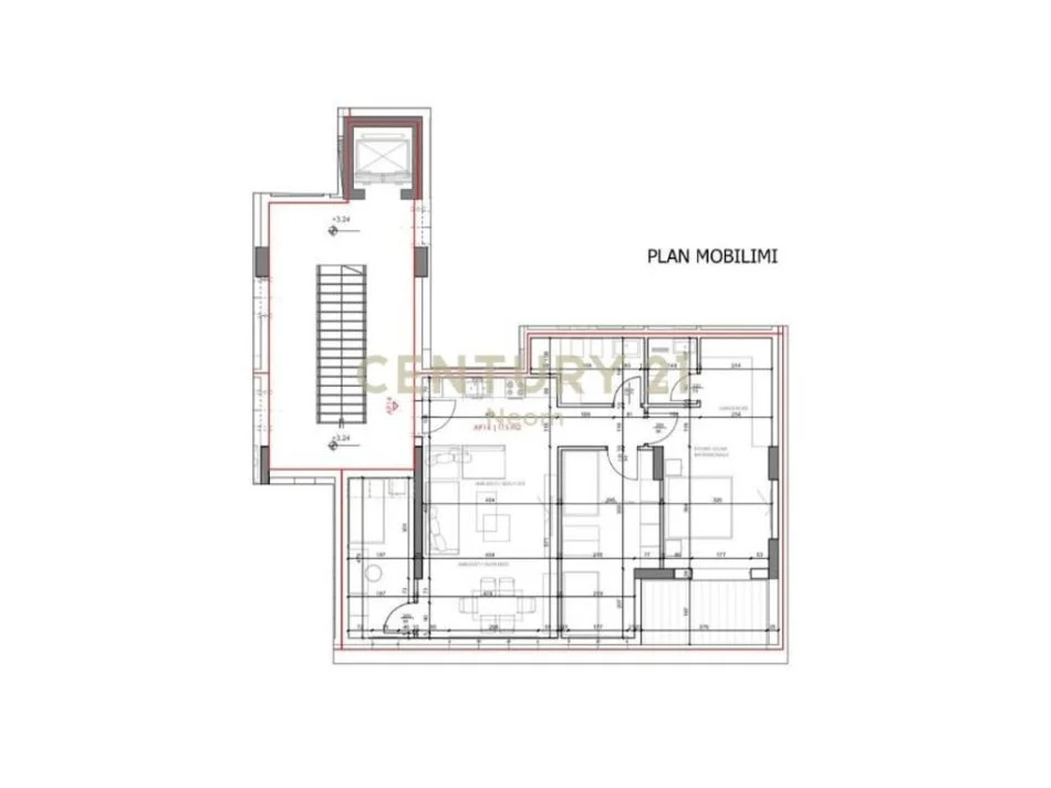 Tirane, shitet apartament 2+1 Kati 3, 133 m² 212.800 € 