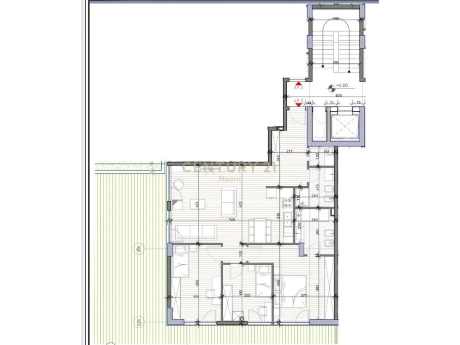 Tirane, jepet me qera apartament 3+1+Aneks+Ballkon Kati 0, 127 m² 1.700 € (Neom120063)
