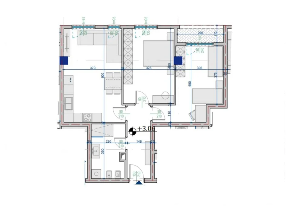 Tirane, shitet apartament 2+1 , 94 m² 130.300 € 