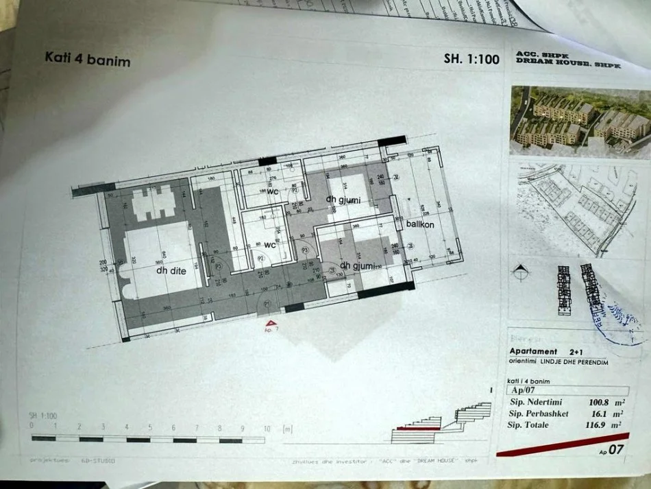 Tirane, shes apartament 2+1 Kati 4, 117 m² 216.500 € (KOPSHTI ZOOLOGJIK)