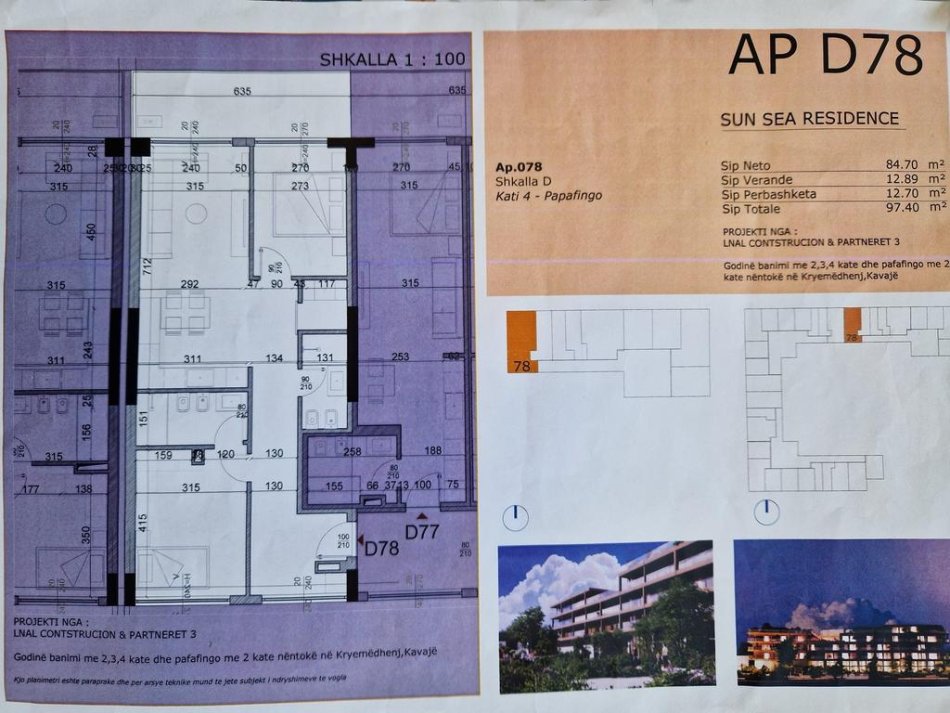 Golem, shitet apartament+verande | Penthouse 2+1 Kati 4, 110 m² 135.000 € 