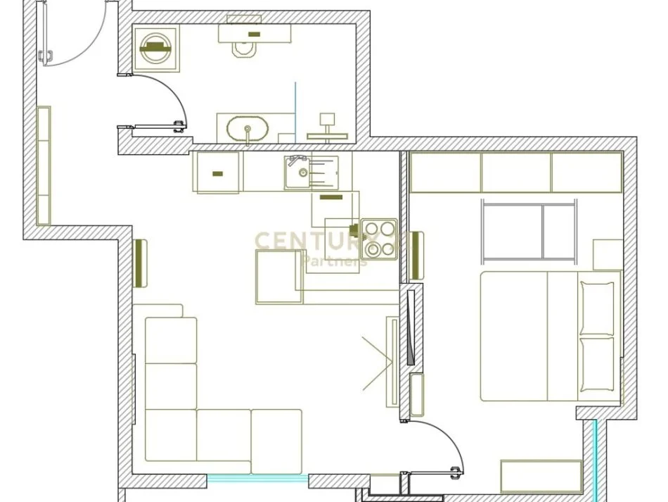Tirane, shitet apartament 1+1 Kati 4, 60 m² 153.000 € 
