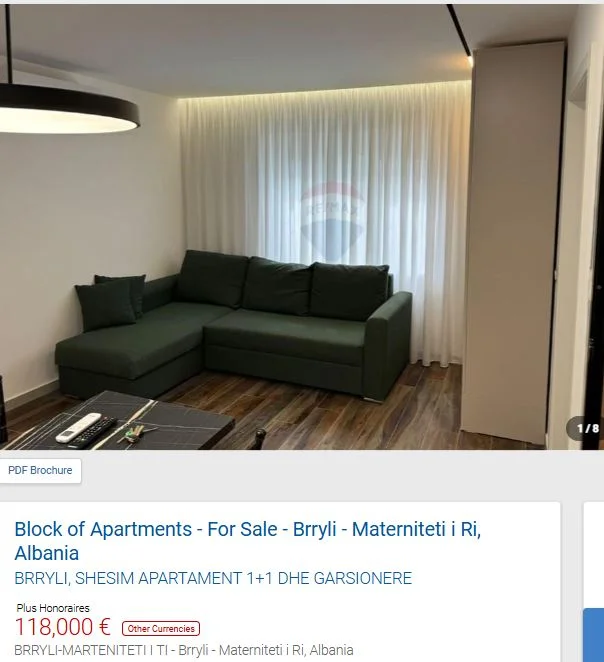 Tirane, shitet apartament 1+1 Kati 0, 59 m² 118.000 € (MATERNITETI I RI)