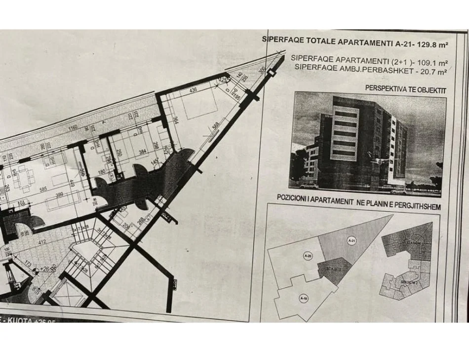 Tirane, shitet apartament Kati 8, 130 m² 156.000 € (Unaza e Re)