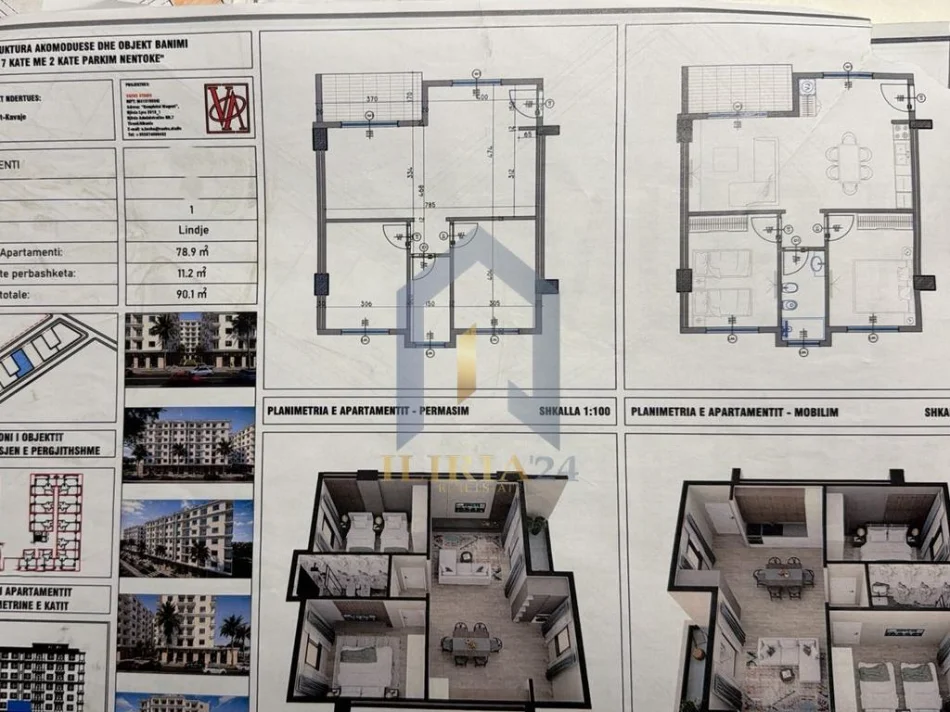 Tirane, shitet apartament 2+1+Ballkon Kati 1, 90 m² 108.120 € (Apartament 2+1 per shitje ne Qerret Blue Horizon Residence)