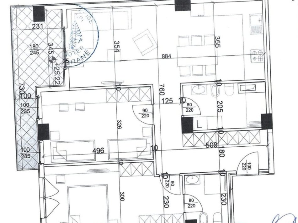 Tirane, shitet apartament 2+1+Ballkon Kati 8, 131 m² 216.650 € 