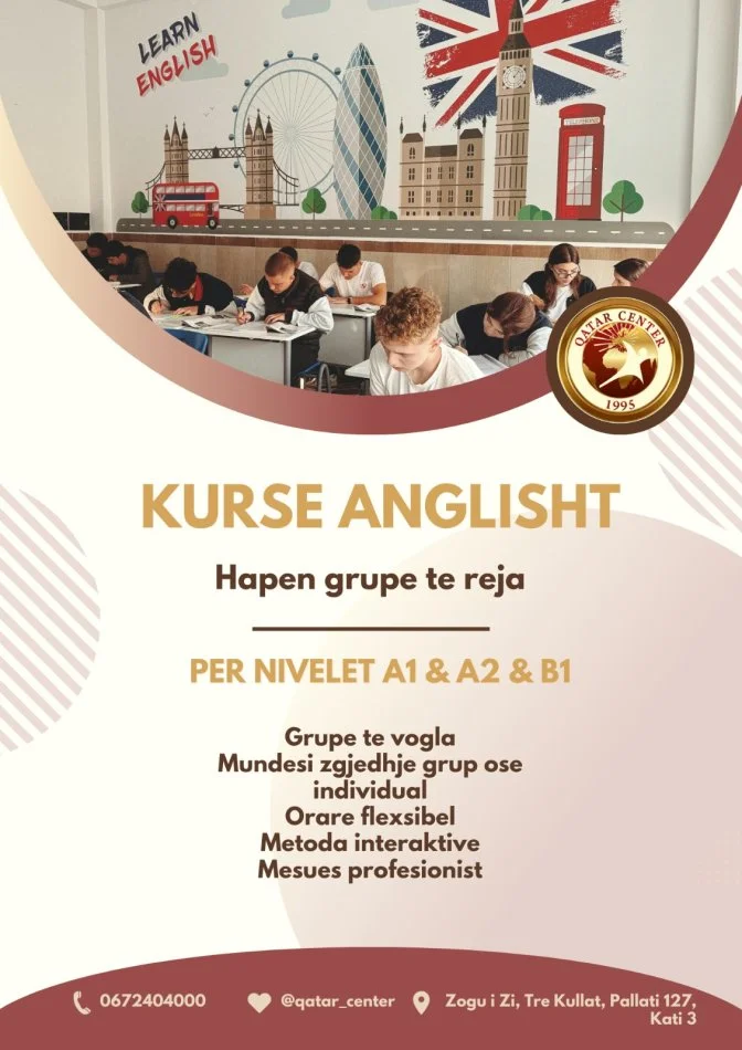 Tirane, kurse gjuhe anglisht Hapim kurse te gjuhes Angleze nga niveliA1-B2