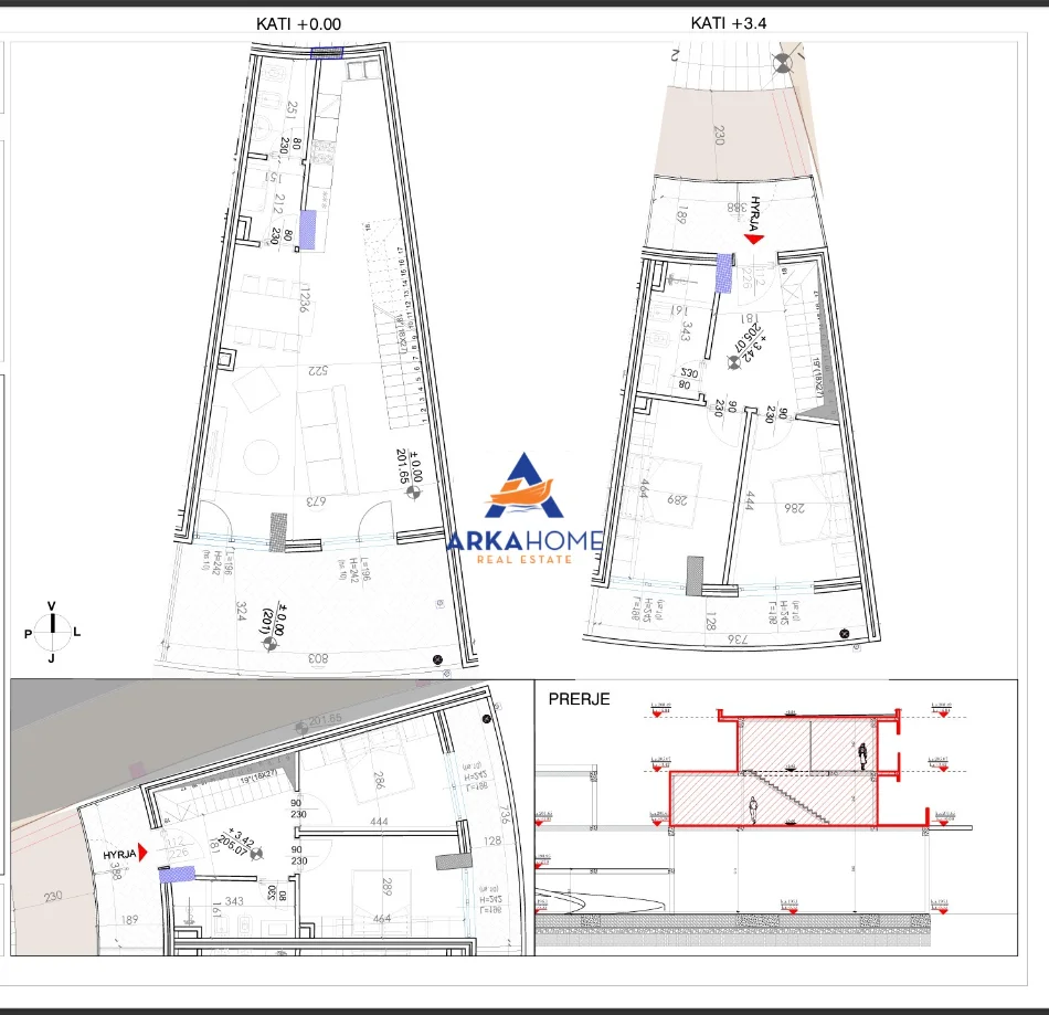 Tirane, shitet apartament 2 Katshe Kati 2, 132 m² 246.622 € 