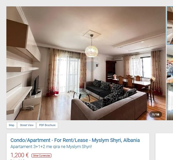 Tirane, jepet me qera apartament 3+1 Kati 4, 142 m² 1.200 € (MYSLYM SHYRI)