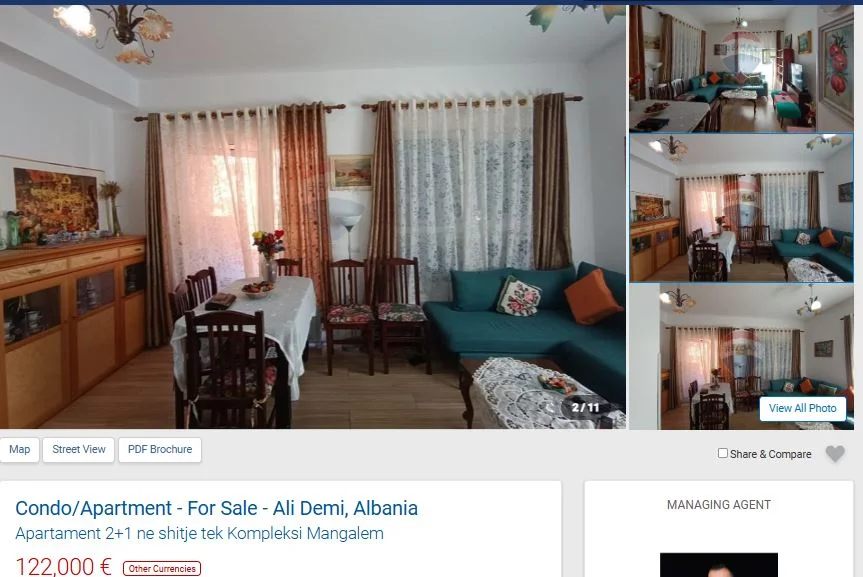 Tirane, shitet apartament 2+1 Kati 3, 75 m² 122.000 € (KOMPLEKSI MANGALEM ALI DEMI)