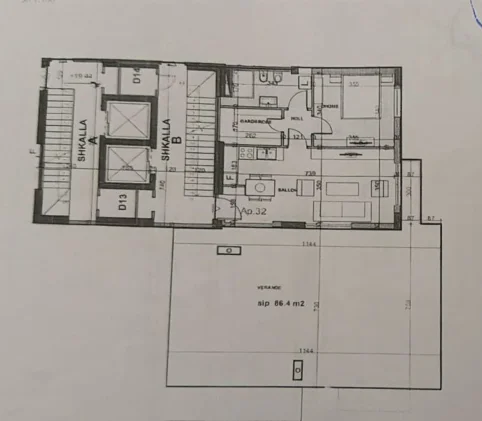 Tirane, shitet apartament 1+1 + Verande/ 2 Poste Parkimi, Kati 5, 155 m² 229.000 € (Rruga Kodra e Diellit)