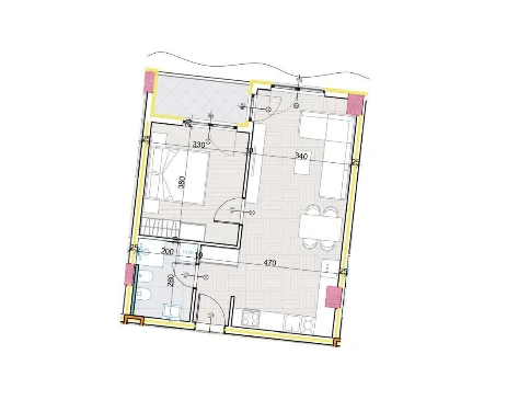 Tirane, shitet apartament 1+1 Kati 7, 70 m² 88.800 € (Aluna Residence 1, Paskuqan)