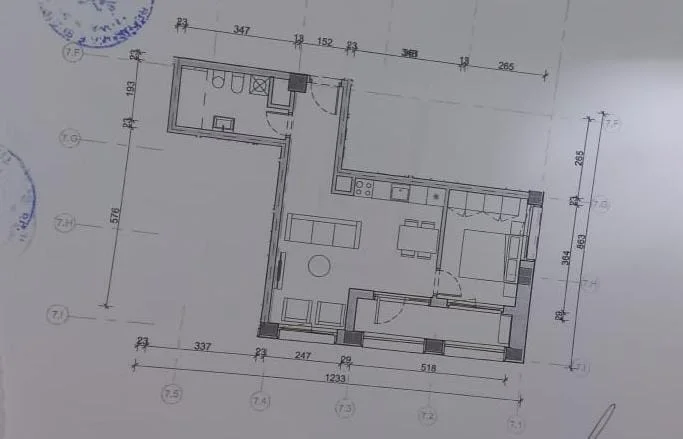 Tirane, shitet apartament 1+1 Kati 6, 70 m² 110.000 € 