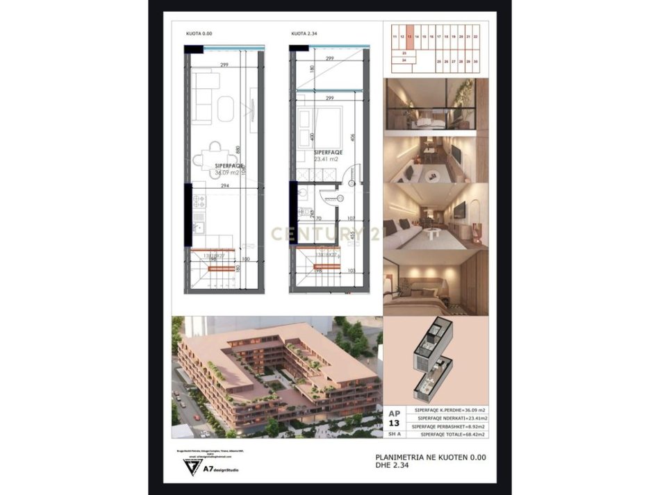 Golem, shitet apartament 1+1+Ballkon Kati 4, 68 m² 82.000 € 
